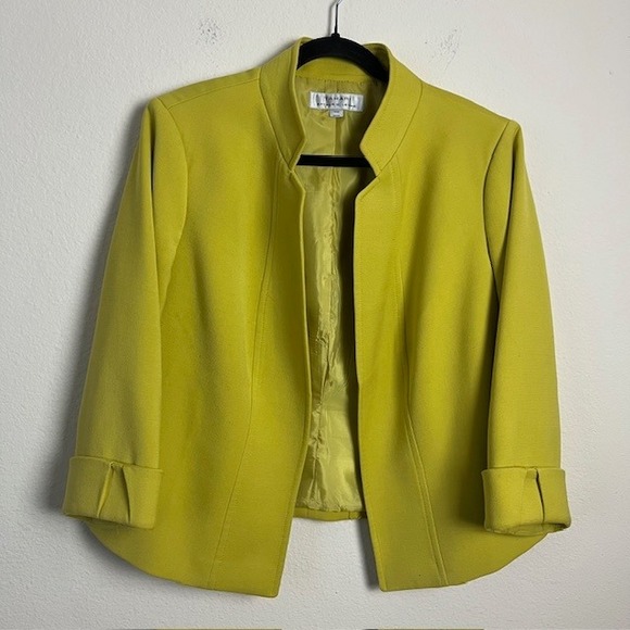 Tahari Blazer Jacket Womens 14W Career Work Light Green Spring Summer - Picture 1 of 9